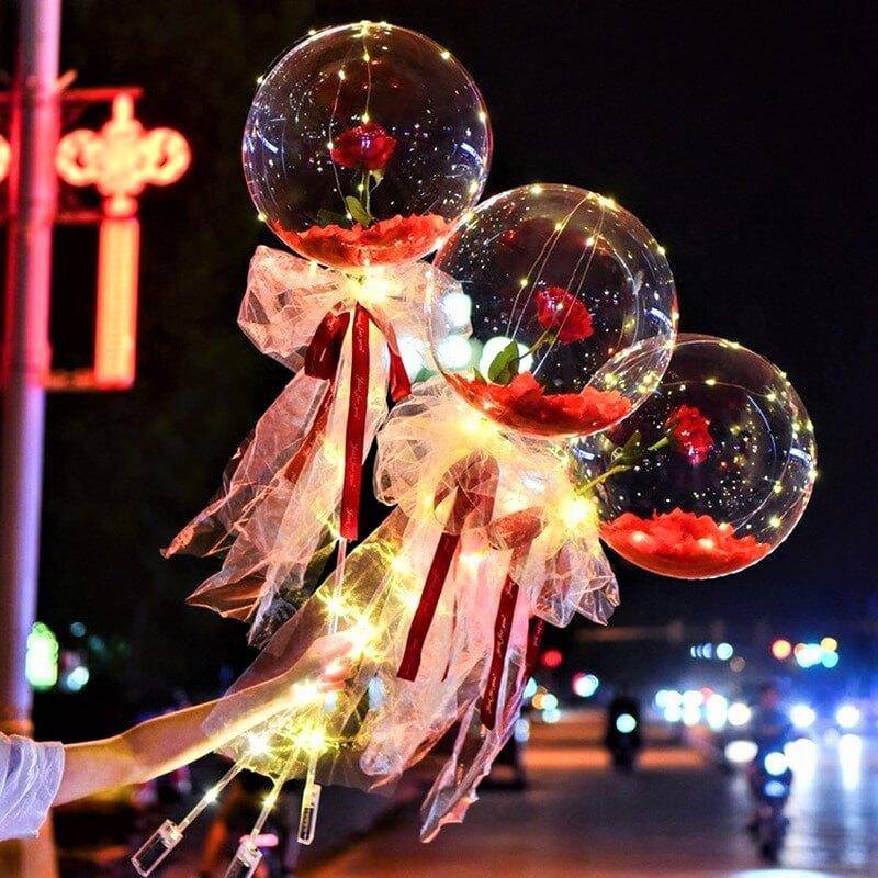 
                  
                    LED Balloon Rose Bouquet - RoseBearUs
                  
                