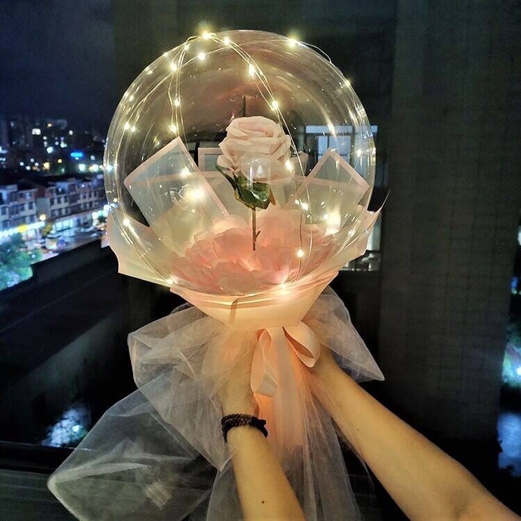 
                  
                    LED Balloon Rose Bouquet - RoseBearUs
                  
                