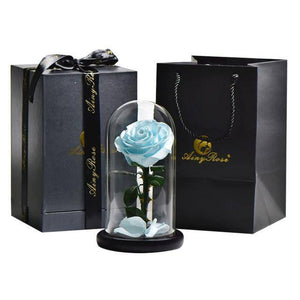 
                  
                    Preserved Rose In Glass Dome + Gift Box - RoseBearUs
                  
                