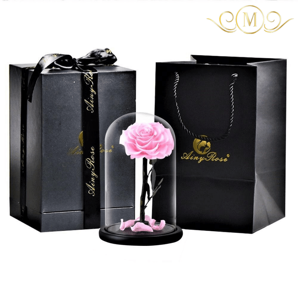 
                  
                    Preserved Rose In Glass Dome + Gift Box - RoseBearUs
                  
                