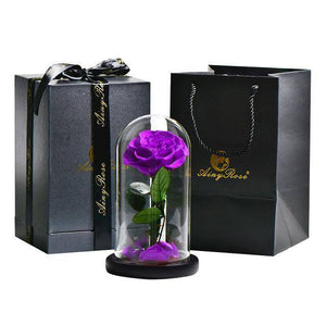 
                  
                    Preserved Rose In Glass Dome + Gift Box - RoseBearUs
                  
                