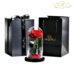 
                  
                    Preserved Rose In Glass Dome + Gift Box - RoseBearUs
                  
                