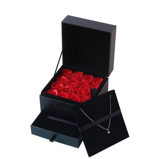 Rose Jewelry Box With Necklace - RoseBearUs