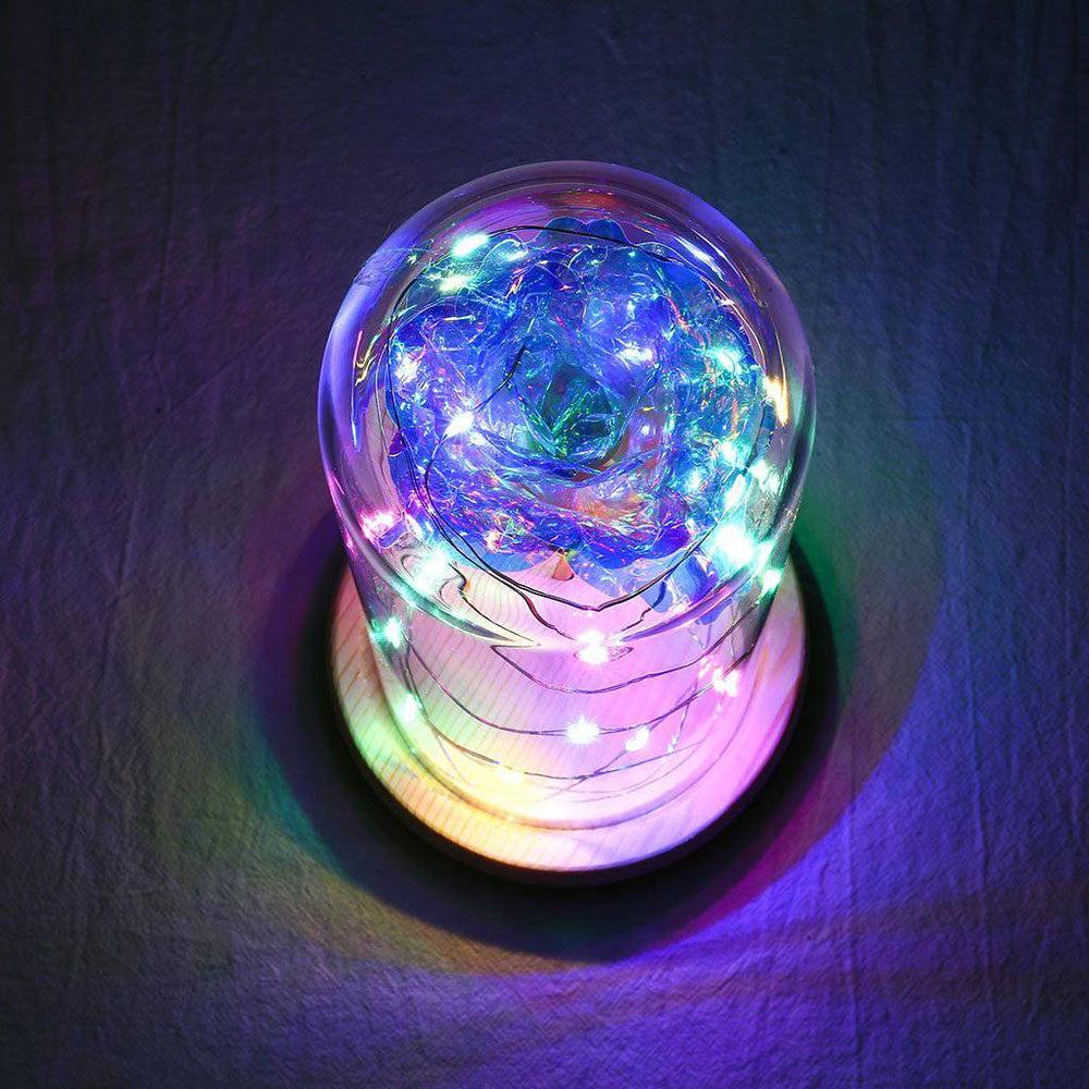 
                  
                    Special LED Galaxy Rose In Glass - RoseBearUs
                  
                